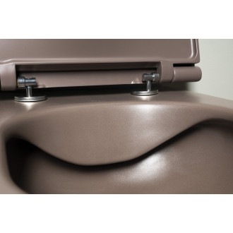 INFINITY závěsná WC mísa, Rimless, 36,5x53cm, taupe