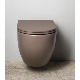 INFINITY závěsná WC mísa, Rimless, 36,5x53cm, taupe