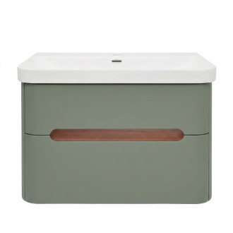 Koupelnová skříňka s umyvadlem SAT Fusion 77,5x53x45 cm eukalyptově zelená mat SATFUSION280EZMW