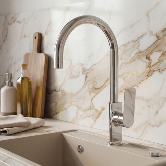 Triana - upright sink mixer with U-shaped spout, chrome