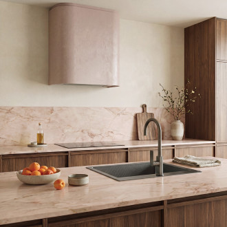 Triana - upright sink mixer with U-shaped spout, graphite