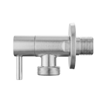 Rohový ventil 1/2" x 3/4" Brush Nickel