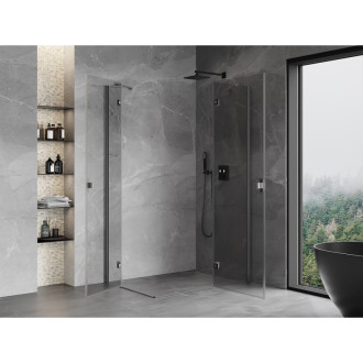 Mexen Mist-H Duo kabina prysznicowa uchylna prawa 90 x 105 cm, transparent, gun metal - 8A5-090L-105P-95-00