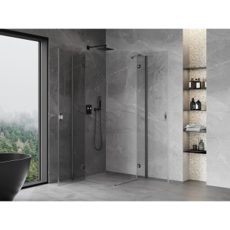 Mexen Mist-H Duo kabina prysznicowa uchylna 105 x 105 cm, transparent, gun metal - 8A5-105L-105P-95-00