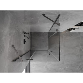 Mexen Mist-H Duo kabina prysznicowa uchylna 105 x 105 cm, transparent, gun metal - 8A5-105L-105P-95-00