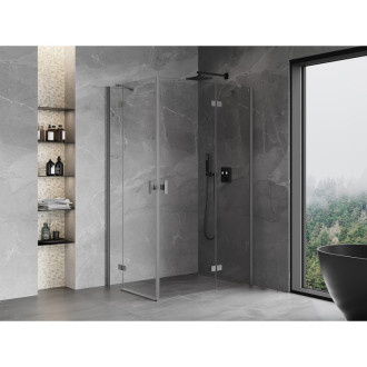 Mexen Mist-H Duo kabina prysznicowa uchylna prawa 70 x 110 cm, transparent, gun metal - 8A5-070L-110P-95-00