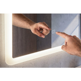 FAGO zrcadlo s LED osvětlením 50x70cm, dotykový senzor, stmívatelné