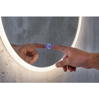 MAGARA oválné zrcadlo s LED osvětlením 45x80cm, dotykový senzor, stmívatelné