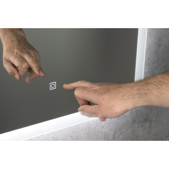 FAGO zrcadlo s LED osvětlením 80x60cm, dotykový senzor, stmívatelné