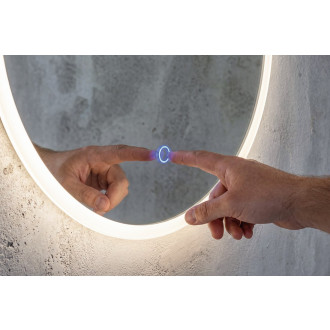 URSA kulaté zrcadlo s LED osvětlením ø 70cm, dotykový senzor, stmívatelné