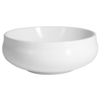 GORDO keramické umyvadlo na desku kulaté, průměr 40cm, bílá