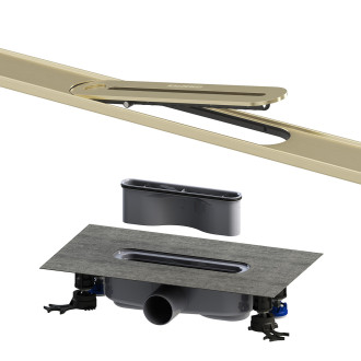 Sprchový žlab Kaldewei Flowline Zero 150 cm nerez kartáčovaná šampaňská 940200010931+687744800000