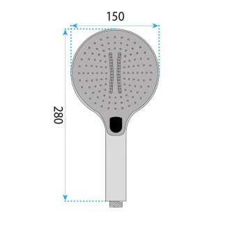 Sprchová hlavice REA JS-033 Brush Gold