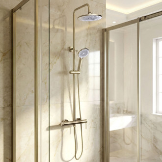Kulatá dešťová sprcha REA JS-021 Gold Brush