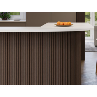 Mexen Ovalo 03 drážkované flexibilní nástěnné lamely 280 x 36 cm, technická dýha, dub Mocca - S130-280-03-045