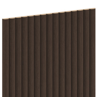 Mexen Ovalo 03 drážkované flexibilní nástěnné lamely 280 x 36 cm, technická dýha, dub Mocca - S130-280-03-045