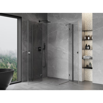 Mexen Mist-H Duo kabina prysznicowa uchylna lewa 120 x 110 cm, transparent, gun metal - 8A5-120L-110P-95-00