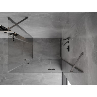 Mexen Mist-H Duo kabina prysznicowa uchylna prawa 70 x 115 cm, transparent, gun metal - 8A5-070L-115P-95-00