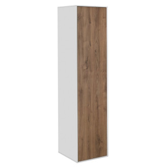 ZANYA  vysoká skříňka 35x140x30cm, bílá mat/dub emporio
