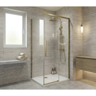 LUXOR GOLD MATT čtvercový sprchový kout 1000x1000mm L/P varianta GU1210GGU5610G
