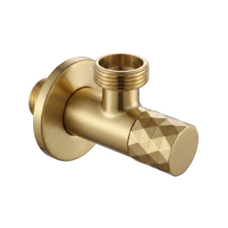Rohový ventil Diamond 03 1/2" x 3/4" Brush Gold