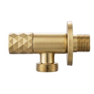 Rohový ventil Diamond 03 1/2" x 3/4" Brush Gold