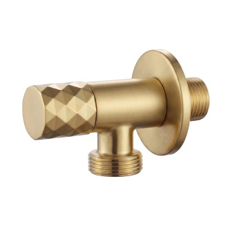 Rohový ventil Diamond 03 1/2" x 3/4" Brush Gold