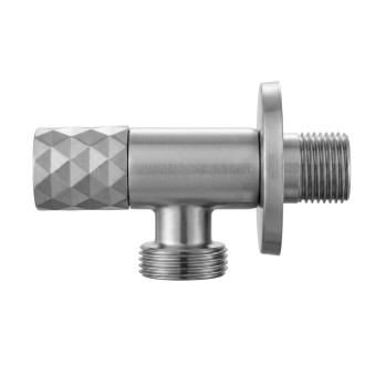 Rohový ventil Diamond 03 1/2" x 3/4" Brush Nickel