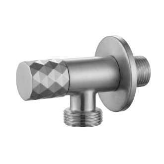 Rohový ventil Diamond 03 1/2" x 3/4" Brush Nickel