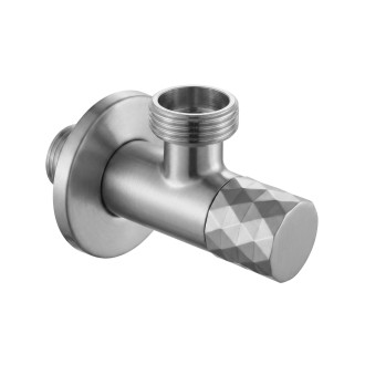 Rohový ventil Diamond 03 1/2" x 3/4" Brush Nickel
