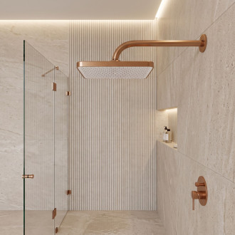 Rea JS-032 Brushed Copper Obdélníková dešťová sprcha REA-P0397