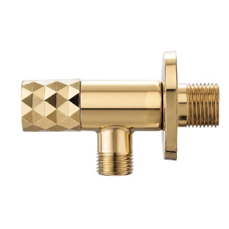 Rohový ventil Diamond 03 1/2" x 3/8" Gold