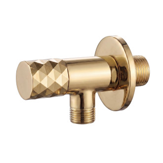 Rohový ventil Diamond 03 1/2" x 3/8" Gold