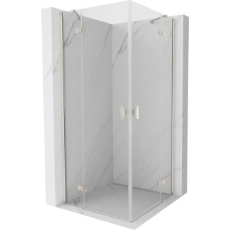 Sprchový kout Mexen Mist-H Duo s výklopným mechanismem 95 x 95 cm, průhledný, kartáčovaný nikl - 8A5-095L-095P-97-00