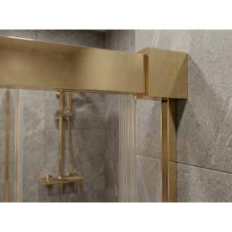 LUXOR GOLD MATT čtvercový sprchový kout 800x800mm, rohový vstup