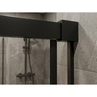 LUXOR BLACK obdélníkový sprchový kout 900x800mm L/P varianta, rohový vstup