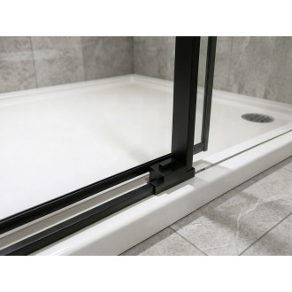 LUXOR BLACK obdélníkový sprchový kout 900x800mm L/P varianta, rohový vstup