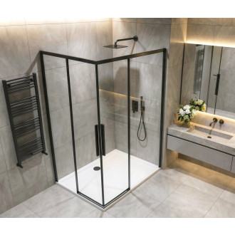 LUXOR BLACK obdélníkový sprchový kout 1000x900mm L/P varianta, rohový vstup