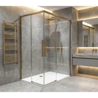 LUXOR GOLD MATT obdélníkový sprchový kout 1000x900mm L/P, rohový vstup GU2110GGU2190G