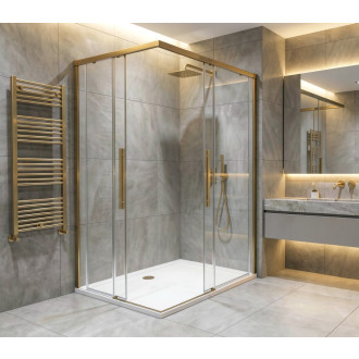 LUXOR GOLD MATT obdélníkový sprchový kout 1000x900mm L/P varianta, rohový vstup