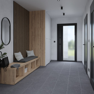 Dlažba Fineza Breccia tmavě šedá 30x30 cm mat BRECCIA30DGR
