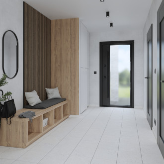 Dlažba Fineza Breccia bílá 30x30 cm mat BRECCIA30WH