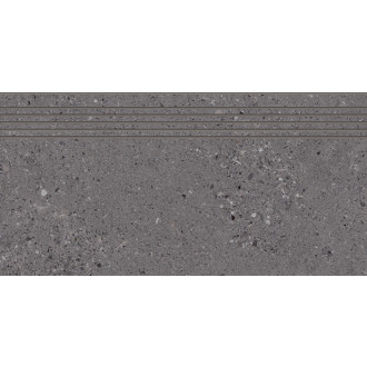 Schodovka Fineza Breccia tmavě šedá 30x60 cm mat SCBRECCIA36DGR