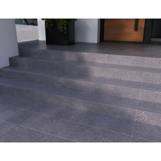 Schodovka Fineza Breccia tmavě šedá 30x60 cm mat SCBRECCIA36DGR