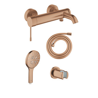 Vanová baterie Grohe se sprchovým setem 150 mm kartáčovaný warm sunset GBAL6