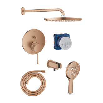 Sprchový systém Grohe s pákovou baterií kartáčovaný warm sunset GBAL10