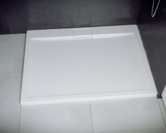 BESCO AXIM OBDÉLNÍK akrylátová vanička, 100x80x4,5 cm, bílá, bez nožiček VANKAXIM1080BB
