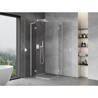 Mexen Mist-H L Duo kabina prysznicowa uchylna 70 x 70 cm, transparent, chrom - 8A5L-070L-070P-01-00