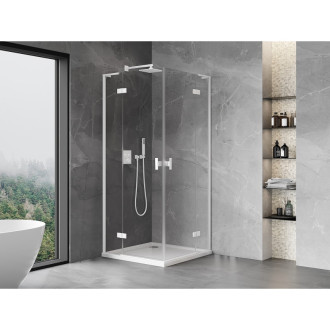 Mexen Mist-H L Duo kabina prysznicowa uchylna 70 x 70 cm, transparent, chrom - 8A5L-070L-070P-01-00