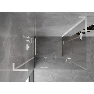 Mexen Mist-H L Duo kabina prysznicowa uchylna lewa 75 x 70 cm, transparent, biała - 8A5L-075L-070P-20-00
